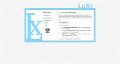 Desktop Screenshot of luxr.metaclassofnil.com